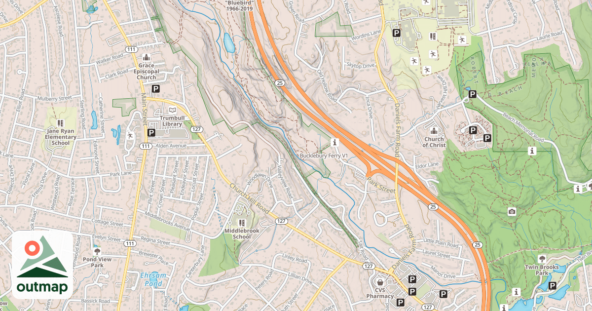 Map of Bucklebury Ferry