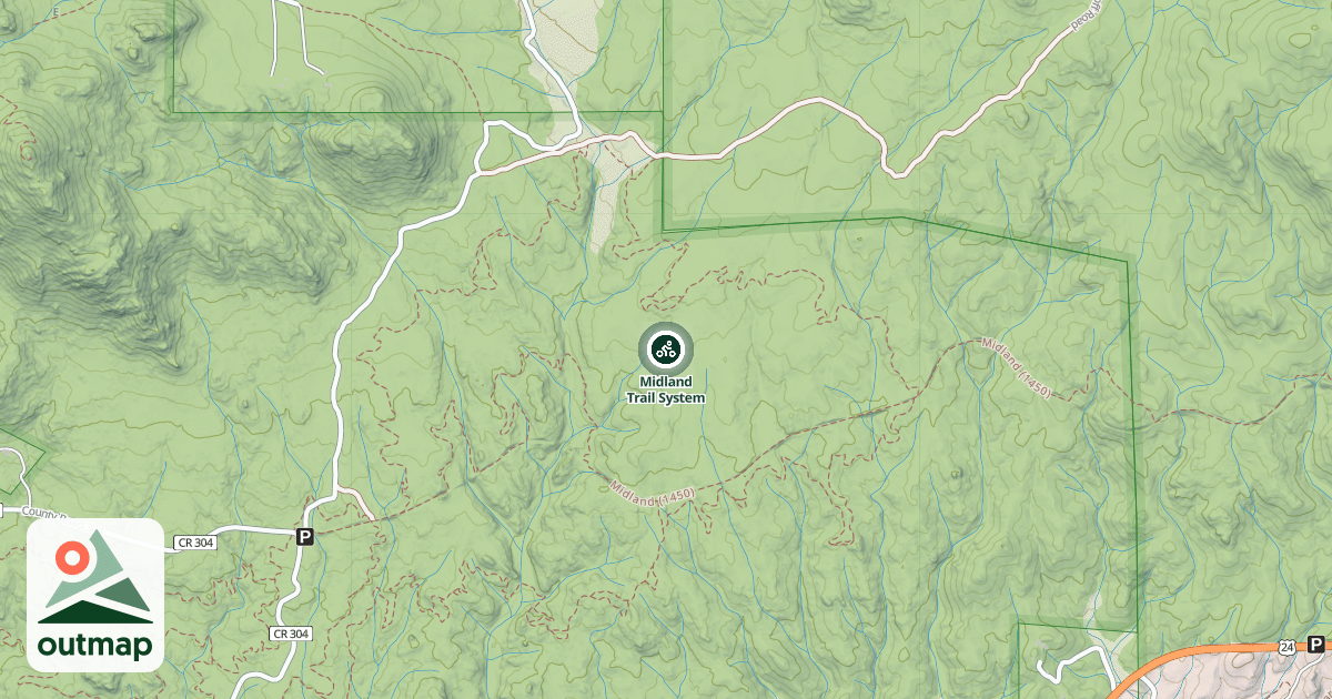 Map of Midland Trail System