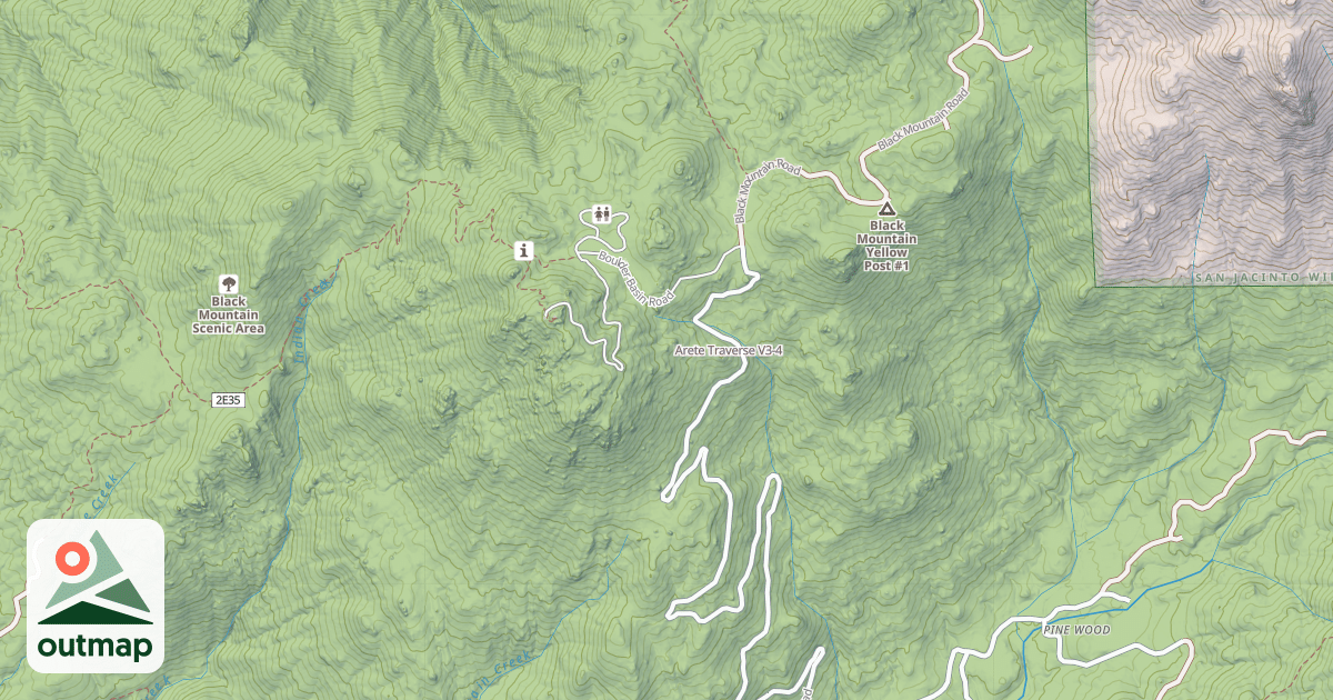 Map of Arete Traverse