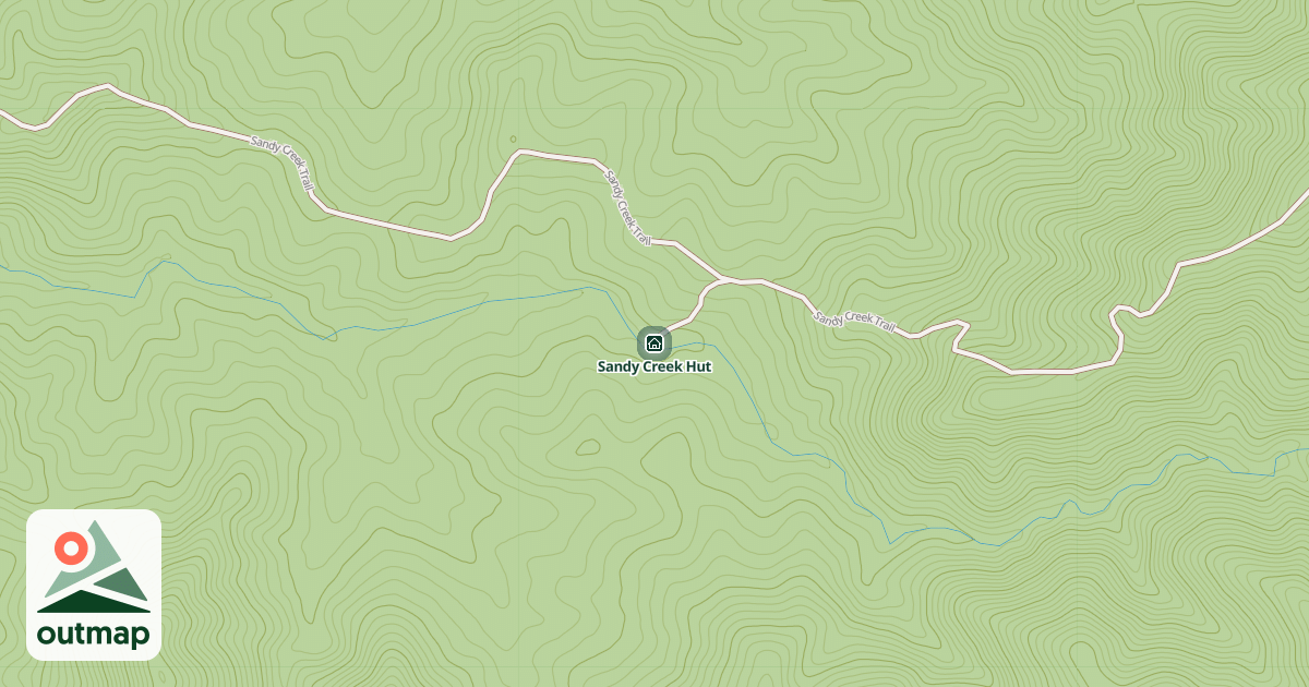 Map of Sandy Creek Hut