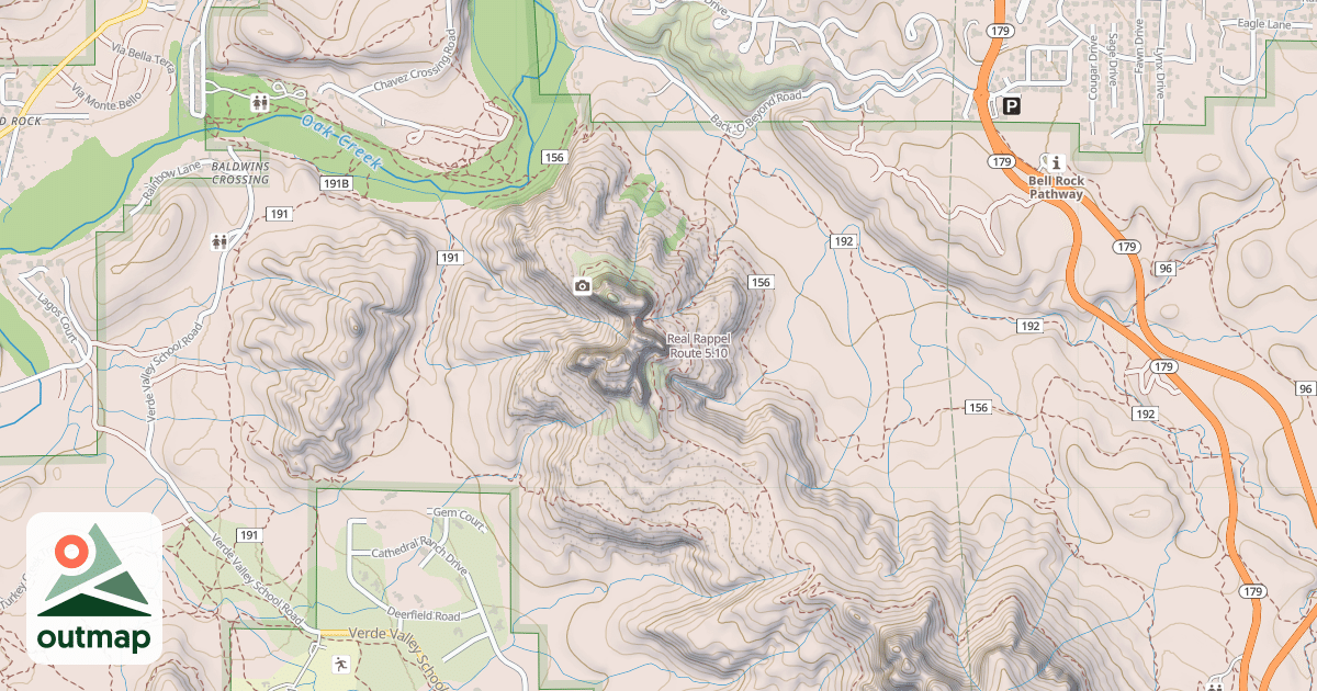 Map of Real Rappel Route