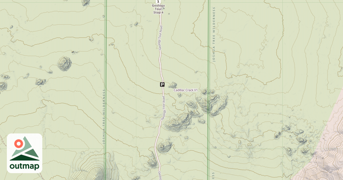 Map of Cadillac Crack