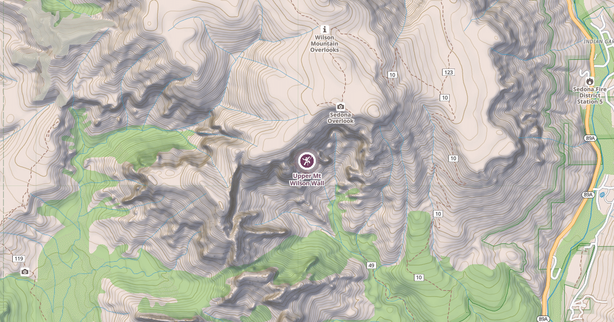 Map preview of Upper Mt Wilson Wall