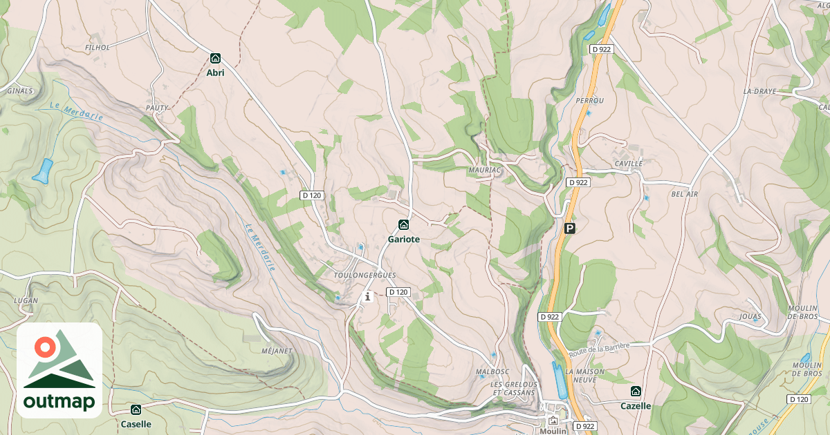 Map of Cazelle