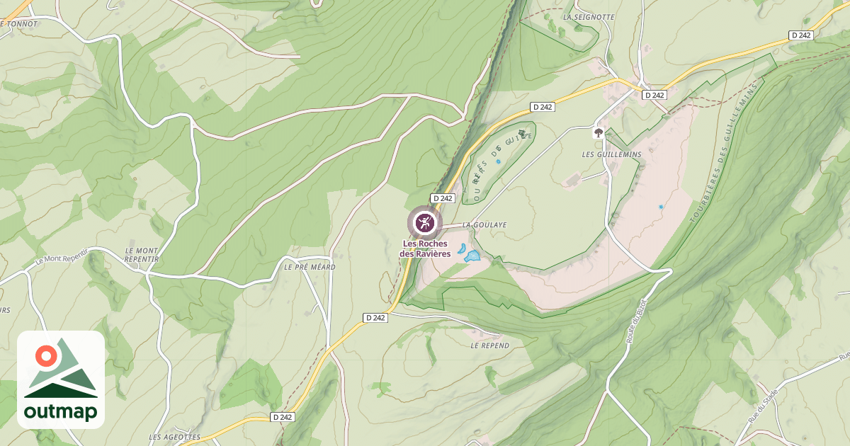 Map of Les Roches des Ravières