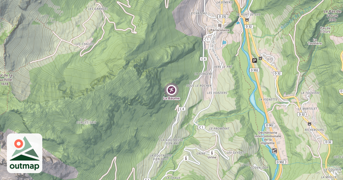 Map of La Baume