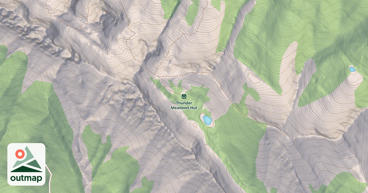 Map of Thunder Meadows Hut