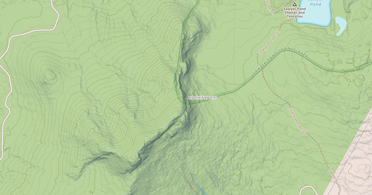 Map preview of Arborist Arete