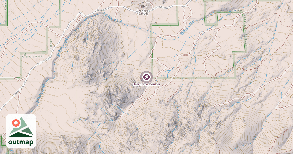 Map of Heart Prow Boulder