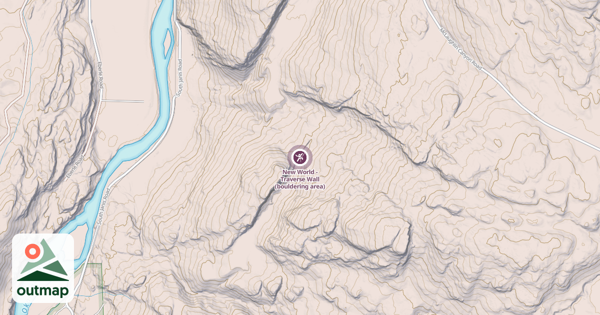 Map of New World - Traverse Wall (bouldering area)