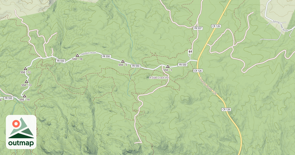 Map of A Side Crack
