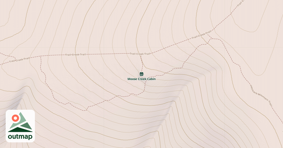 Map of Moose Creek Cabin