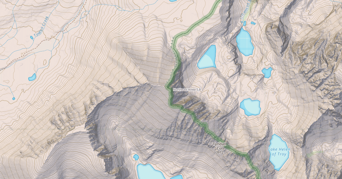 Map preview of Northeast Arete
