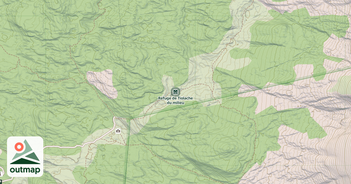 Map of Refuge de Tiolache du milieu