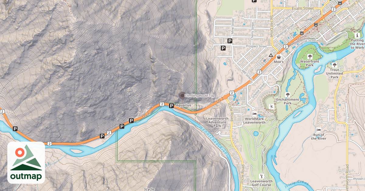 Map of Climbing Route Top