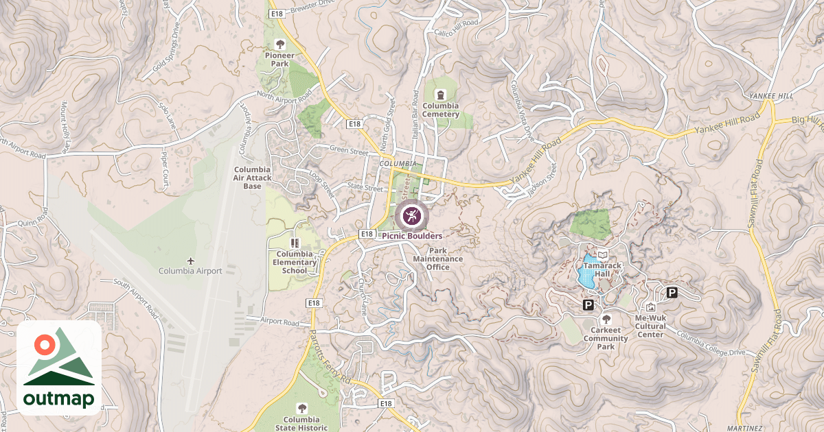 Map of Picnic Boulders