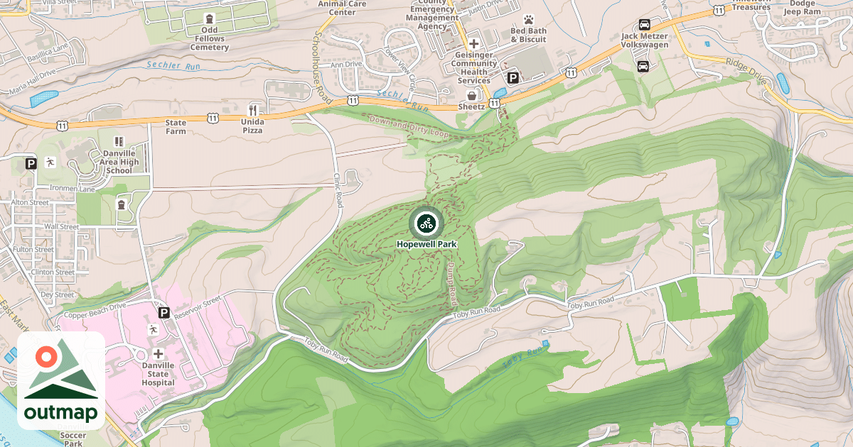 Map of Hopewell Park