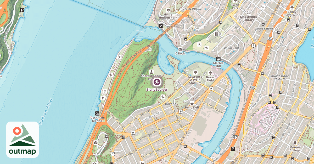 Map of Blunt Boulder