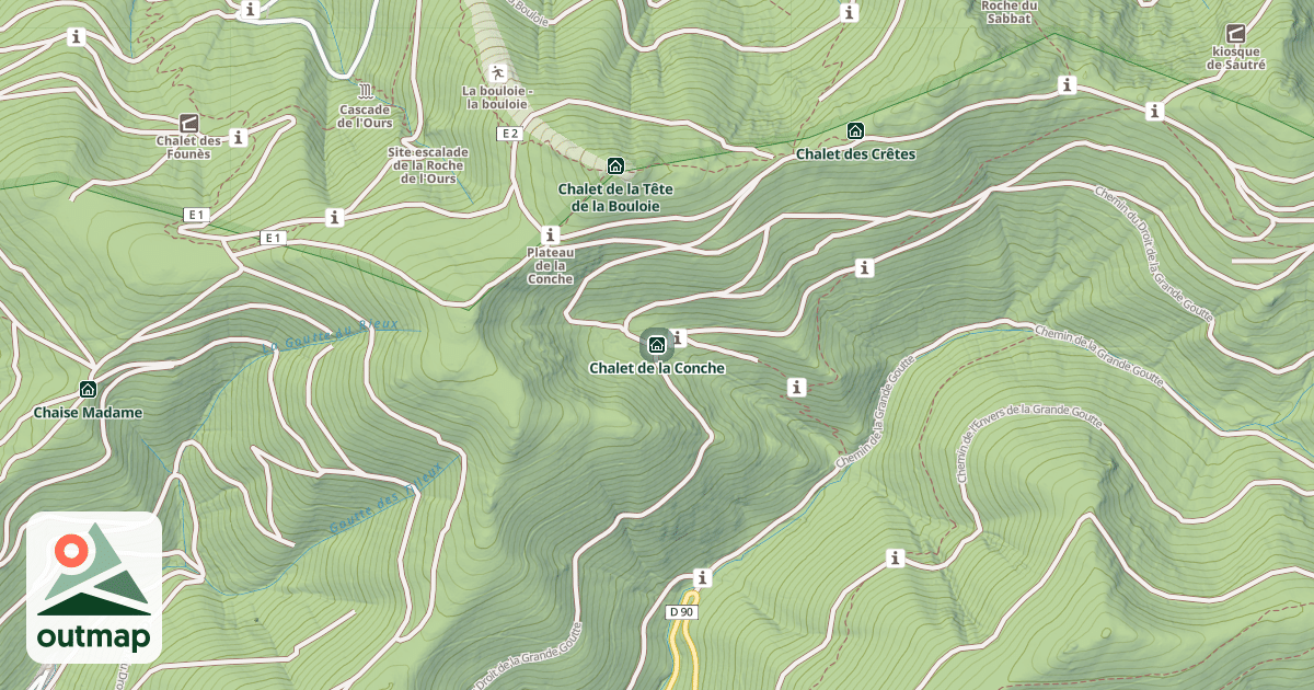 Map of Chalet de la Conche