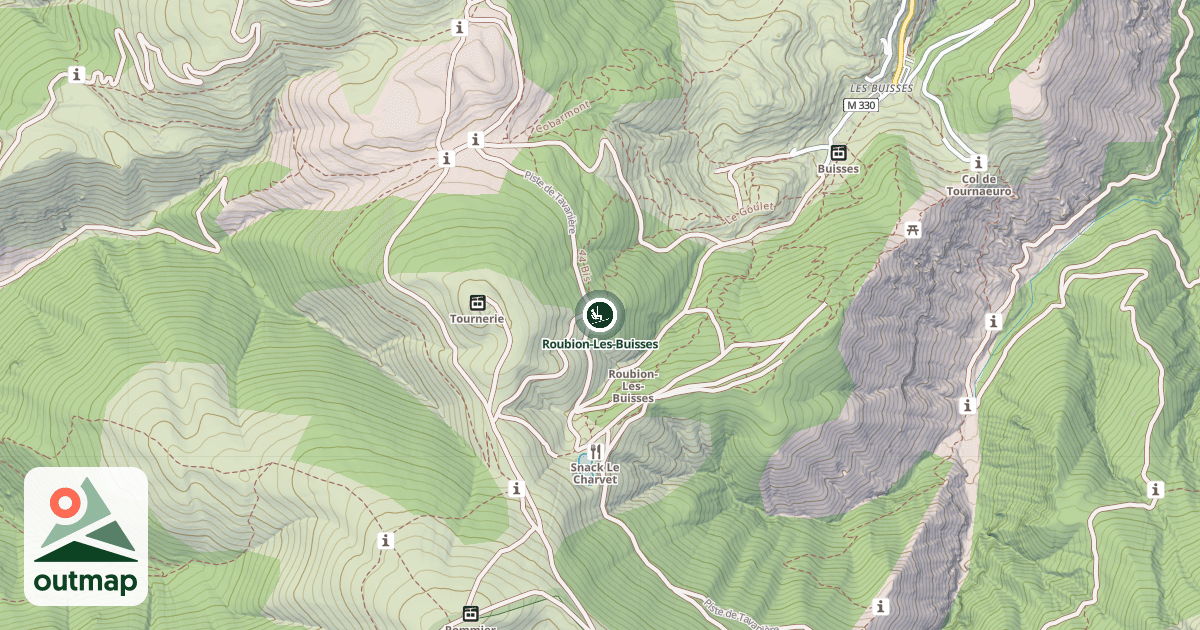 Map of Roubion-Les-Buisses