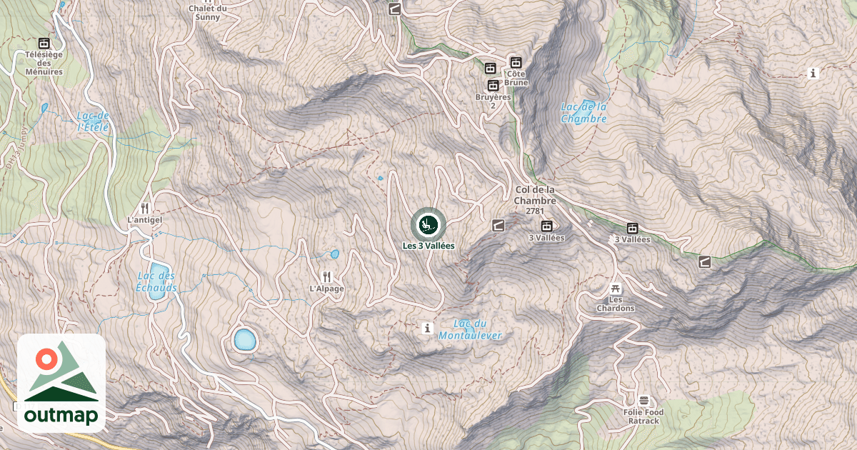 Map of Les 3 Vallées