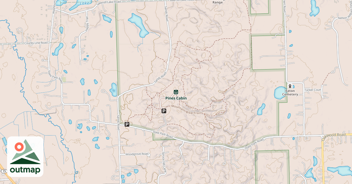 Map of Pines Cabin