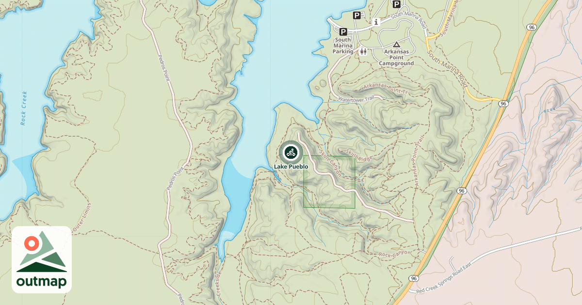 Map of Lake Pueblo