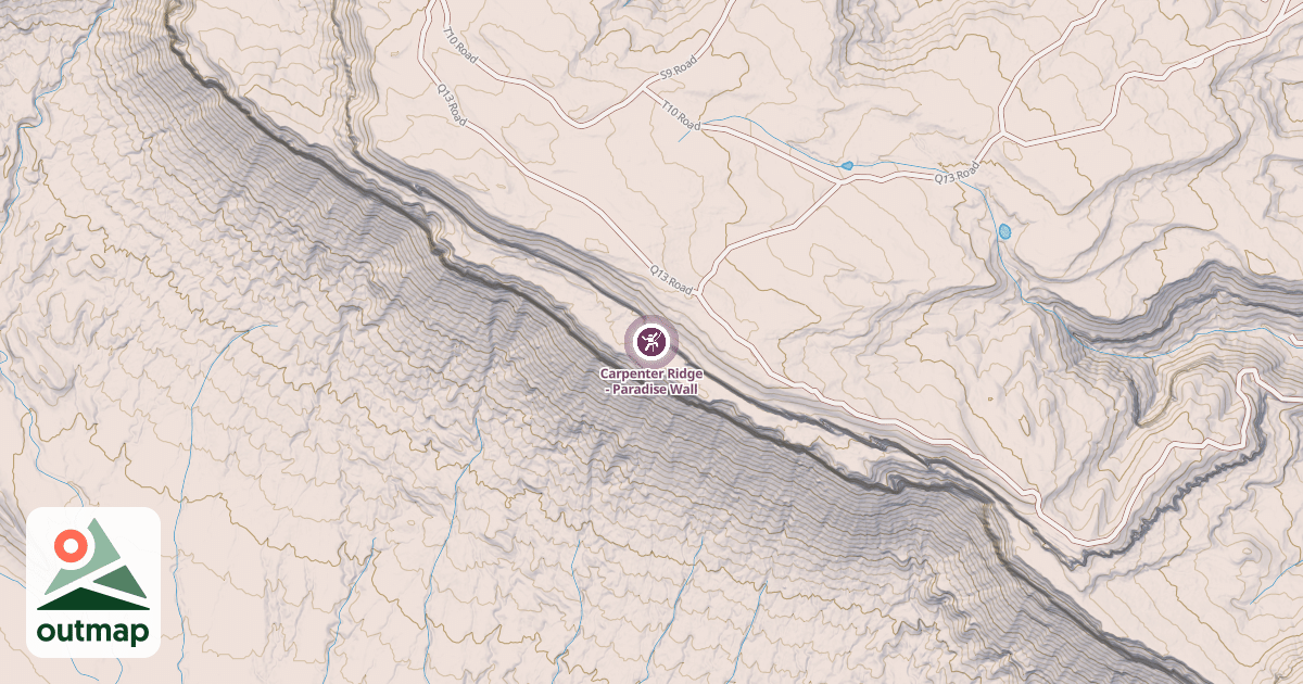 Map of Carpenter Ridge - Paradise Wall