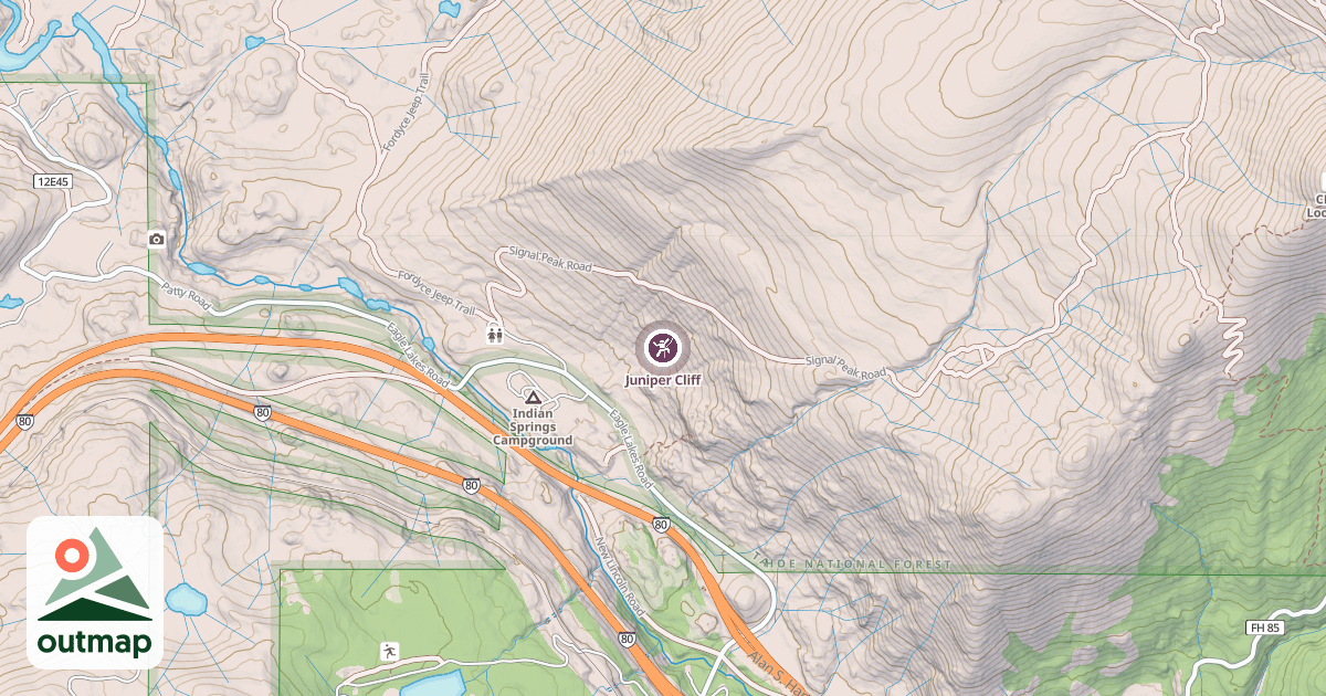 Map of Juniper Cliff