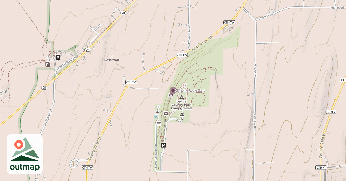 Map of Climbing Route Start