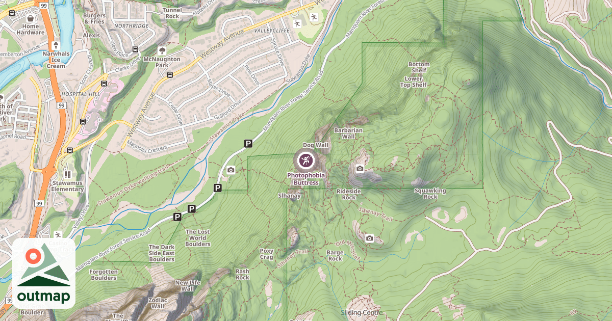 Map of Photophobia Buttress