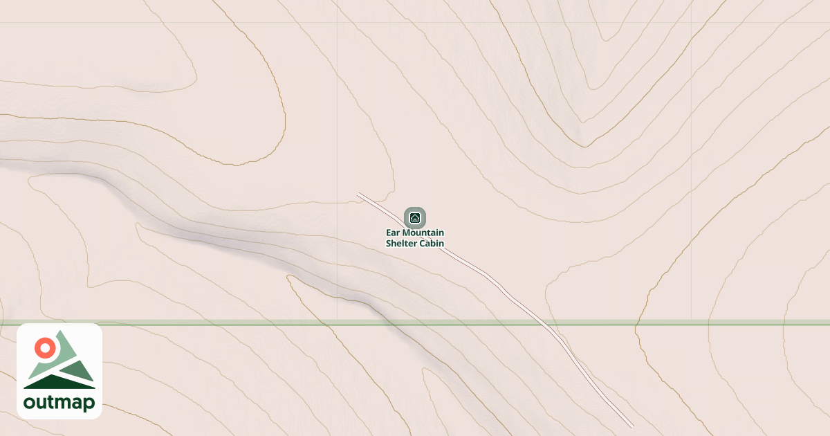 Map of Ear Mountain Shelter Cabin