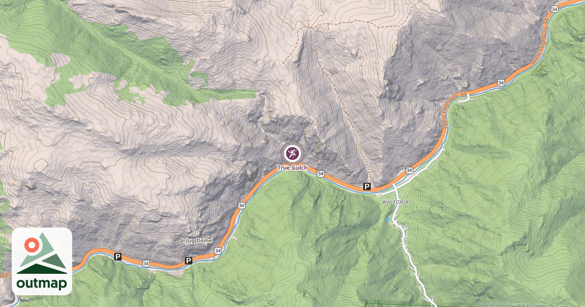 Map of True Gulch