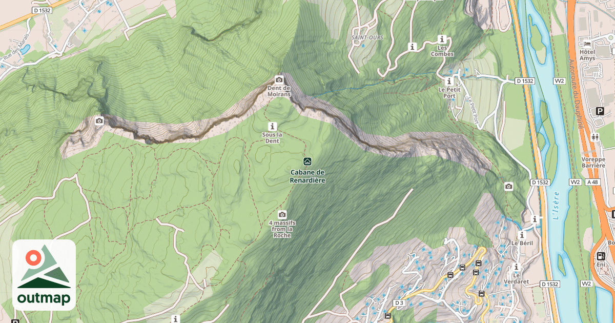Map of Cabane de Renardière
