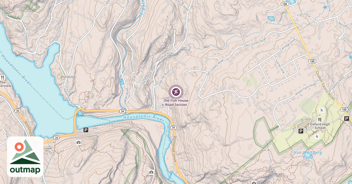 Map of Old Fish House Road Section