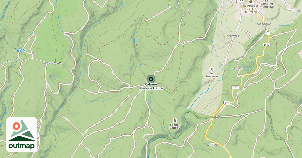 Map of Cabane Planque Haute