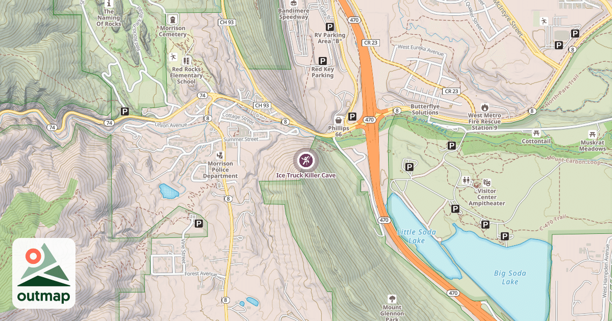 Map of Ice Truck Killer Cave