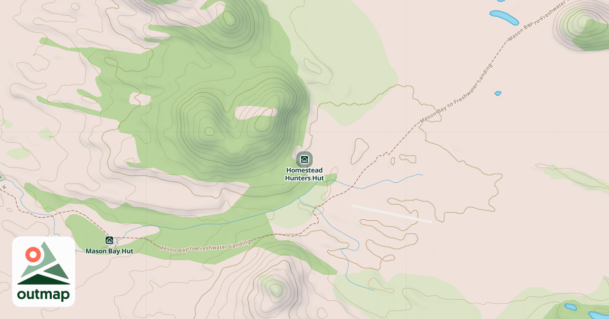 Map of Homestead Hunters Hut