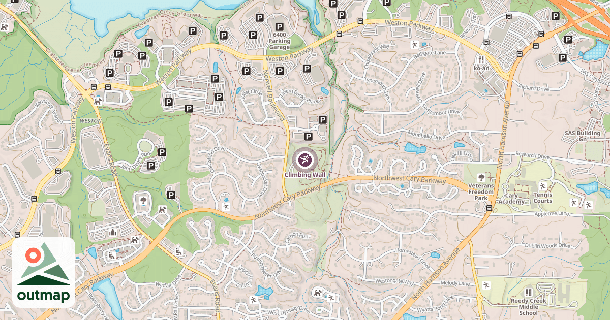 Map of Climbing Wall