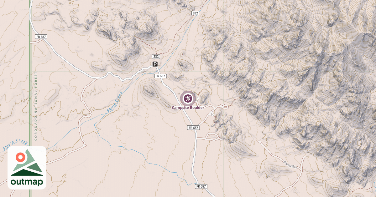 Map of Campsite Boulder