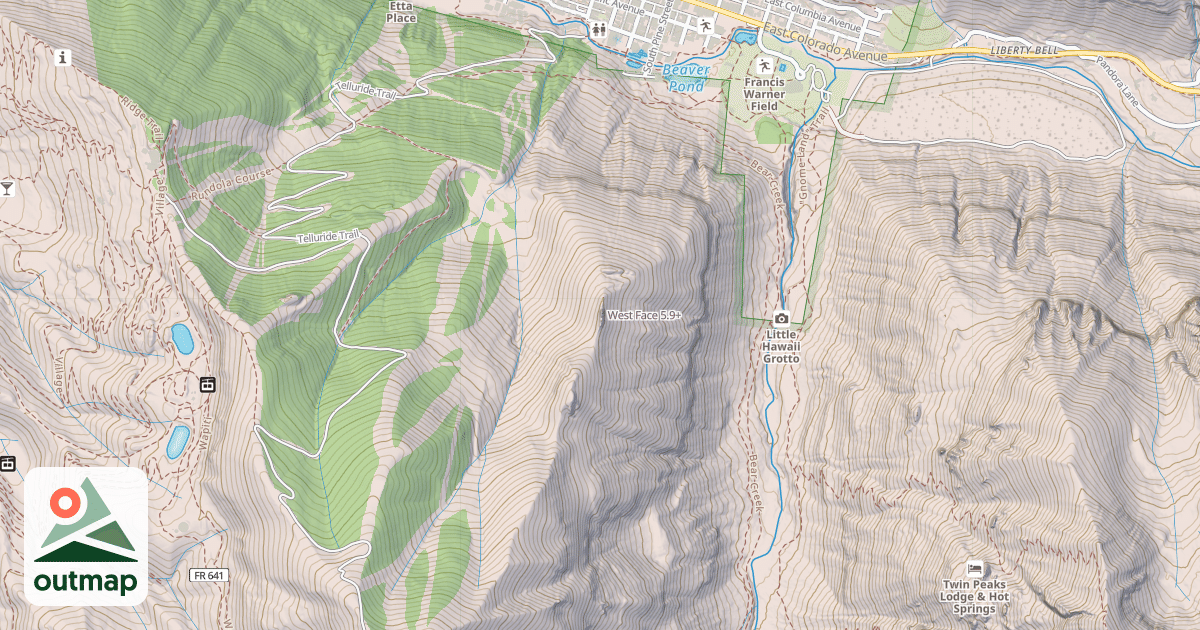 Map of West Face