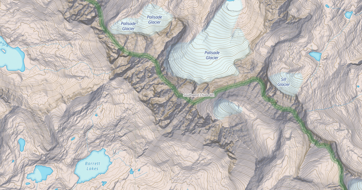 Map preview of Southwest Chute