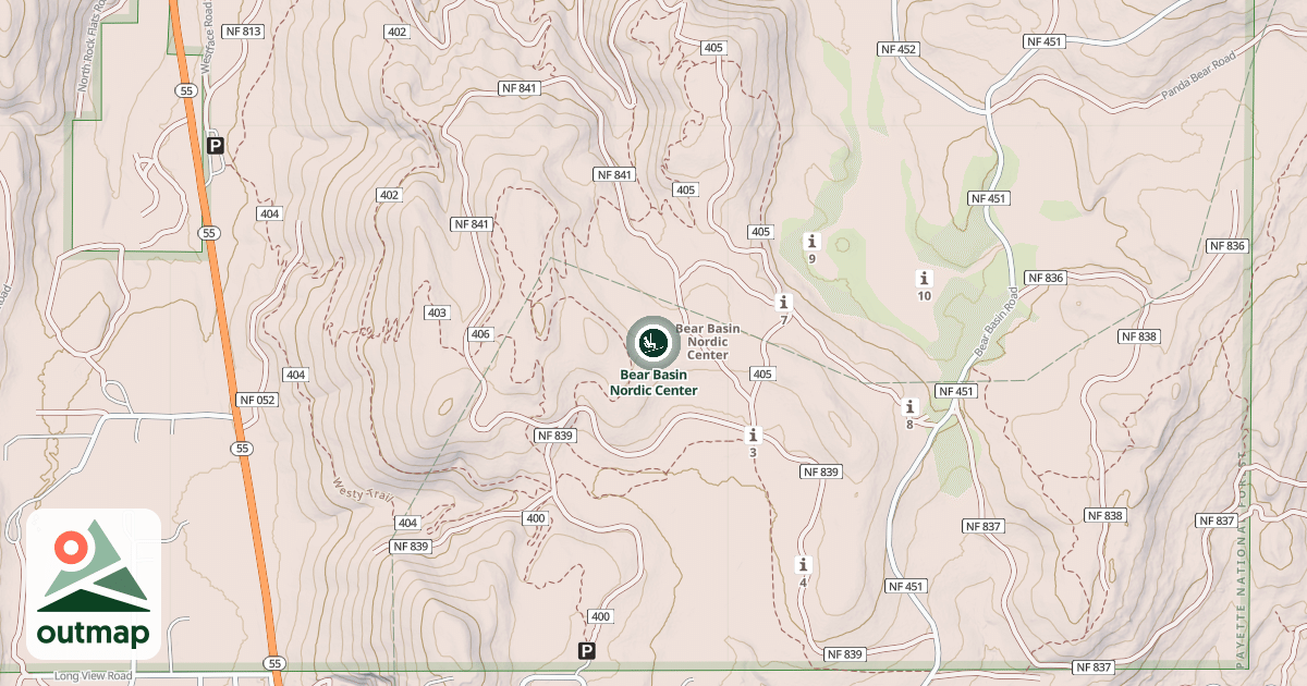 Map of Bear Basin Nordic Center