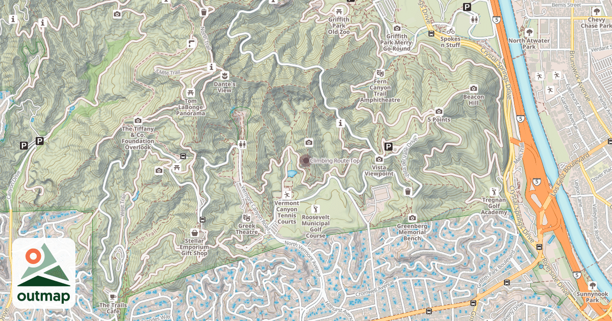 Map of Climbing Route Top
