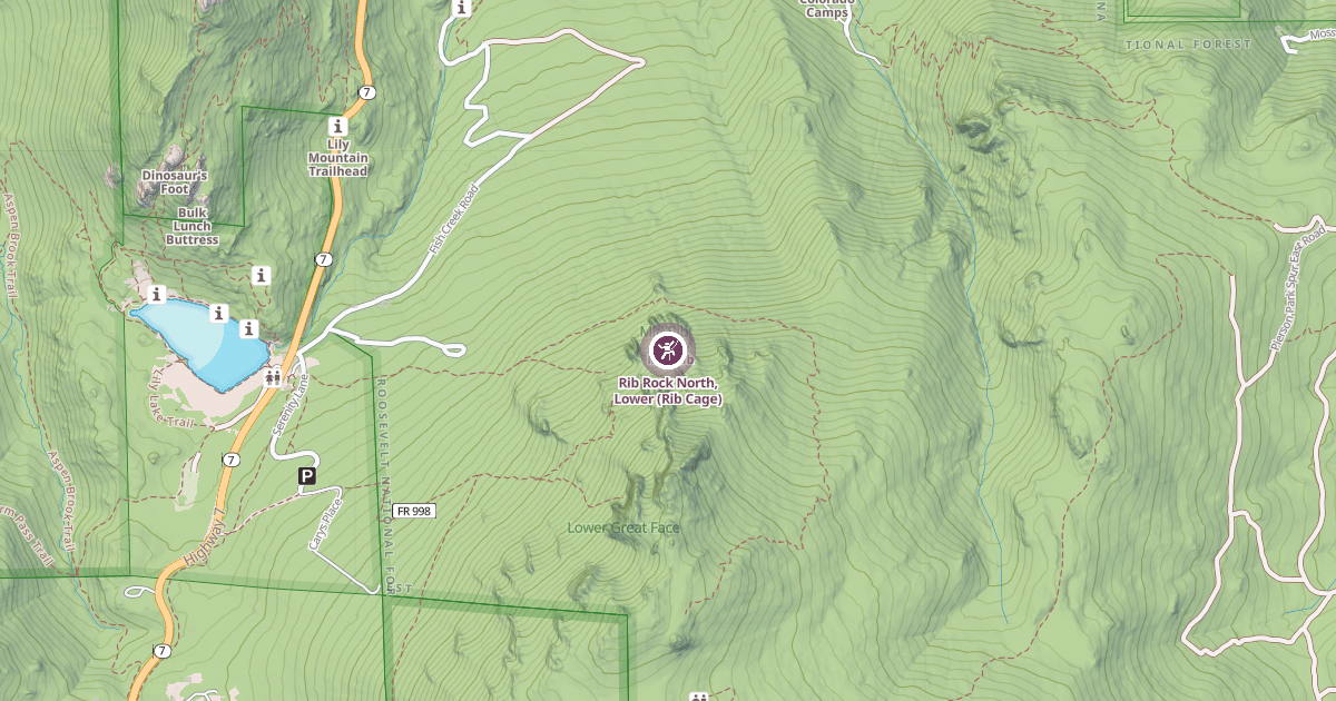 Map preview of Rib Rock North, Lower (Rib Cage)