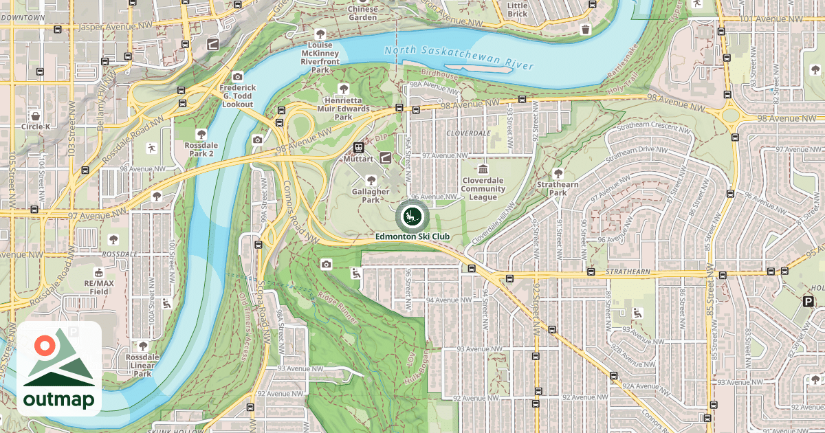 Map of Edmonton Ski Club