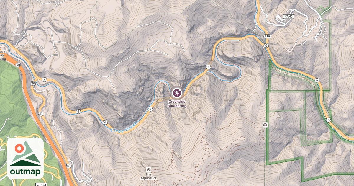 Map of Creekside Bouldering