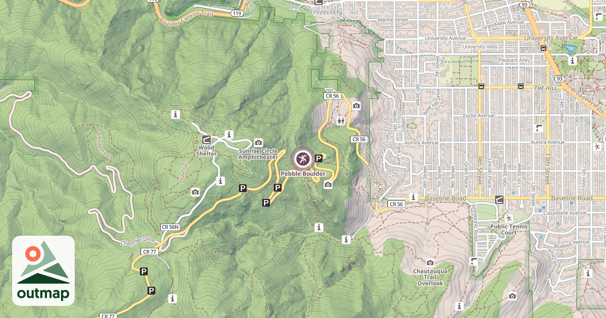 Map of Pebble Boulder