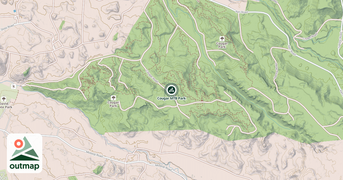 Map of Cougar MTB Park