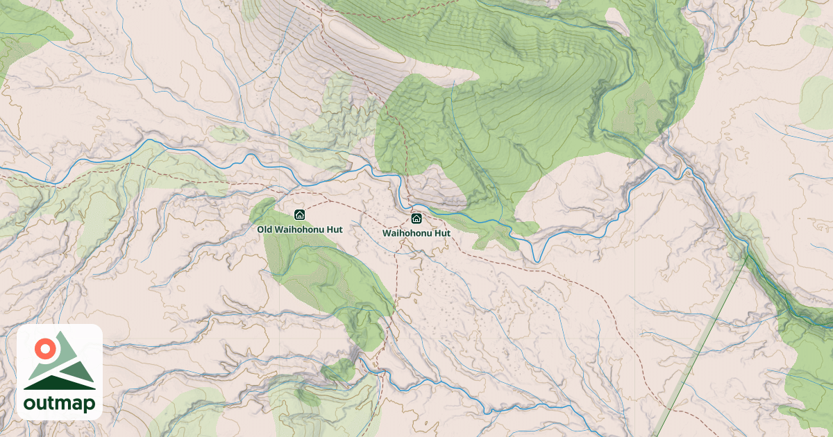 Map of Waihohonu Hut